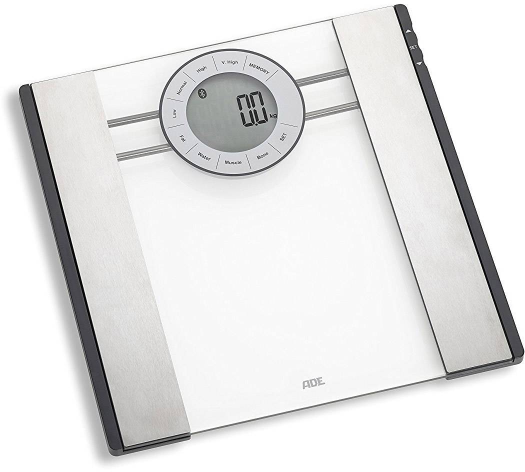 ADE BA 1601 FITvigo Körperanalysewaage Wägebereich (max.)=180kg Silber-Schwarz Mit Bluetooth