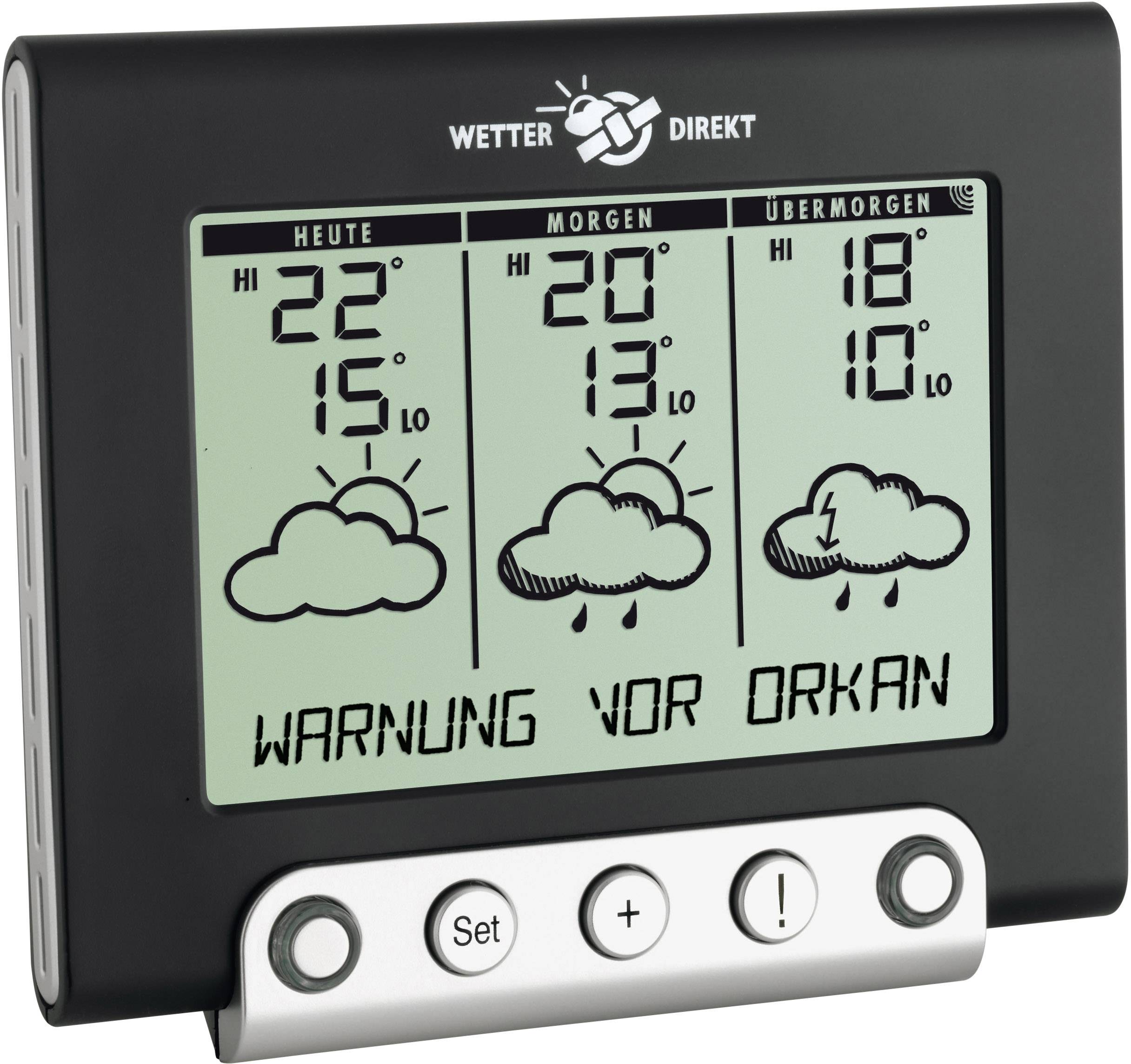 TFA Dostmann Tempesta 300 S 35.5052.IT Satelliten Wetterstation Vorhersage für 3 Tage Anzahl Sensoren max. 1