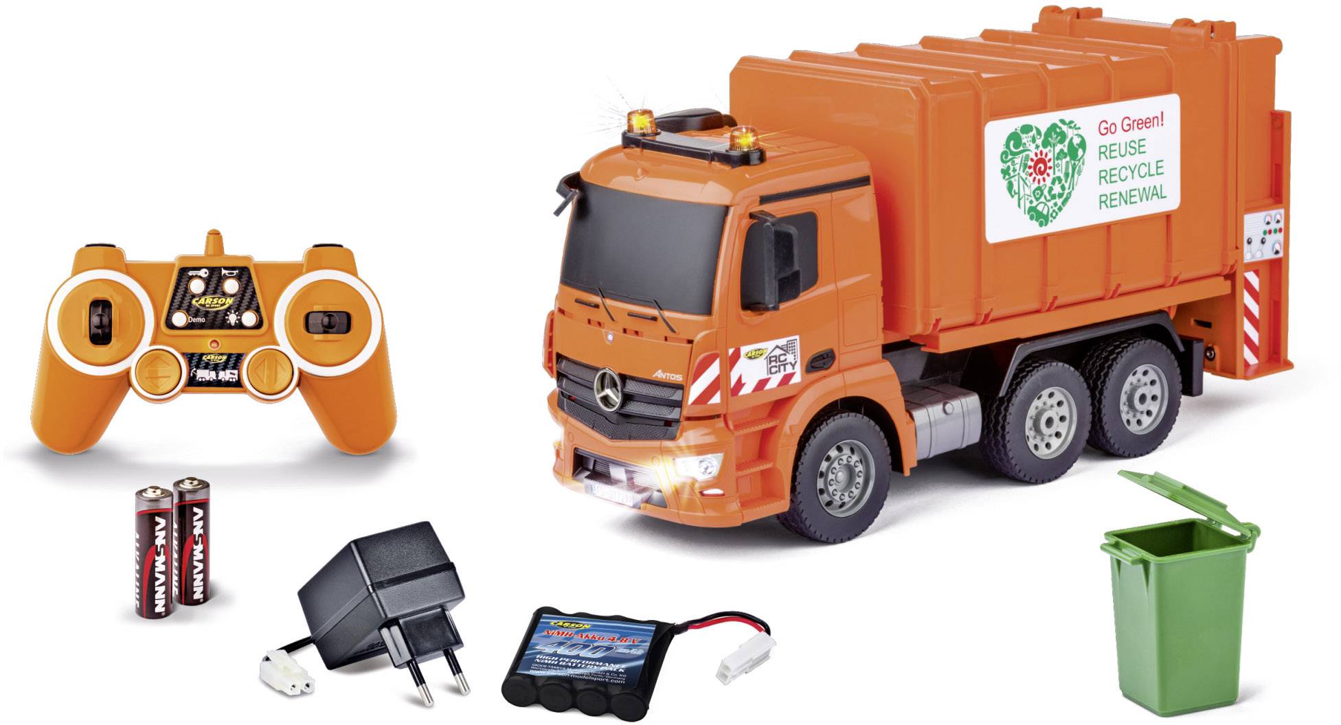 Carson Modellsport 1:20 RC Einsteiger Modellauto Baufahrzeug inkl. Akku, Ladegerät und Senderbatterien