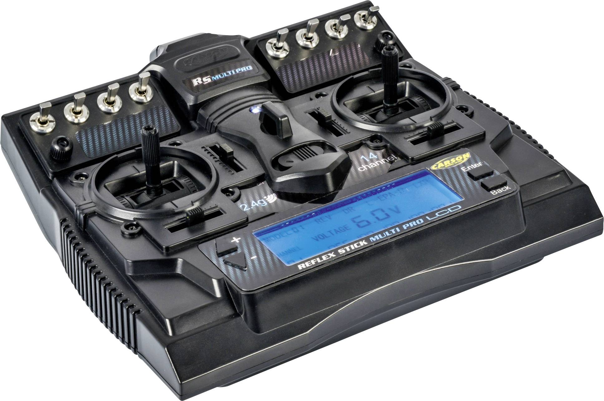 Carson Modellsport Reflex Stick Multi Pro LCD Hand-Fernsteuerung 2,4 GHz Anzahl Kanäle: 14 inkl. Em