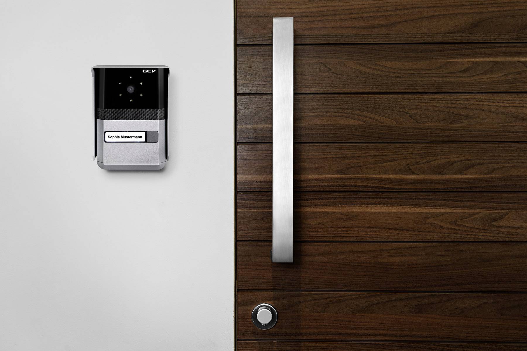 GEV Sophia Video-Türsprechanlage Kabelgebunden Komplett-Set 1 Familienhaus Schwarz, Weiß, Anthrazit