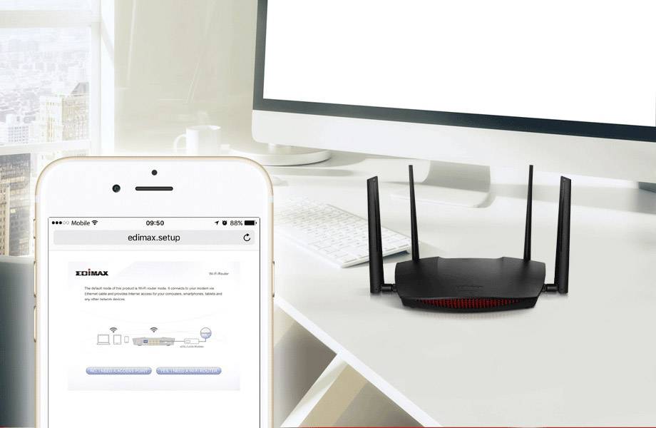 EDIMAX RG21S WLAN Router 2.4 GHz, 5 GHz 2.6 GBit/s