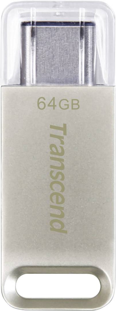 Transcend JetFlash® 850 USB-Stick Silber 64GB USB 3.2 Gen 2 (USB 3.1), USB-C™