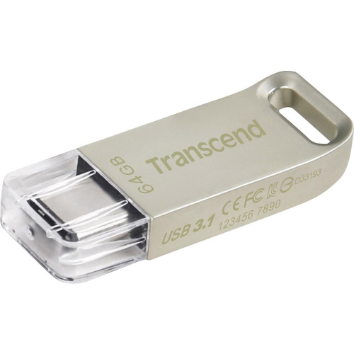 Transcend JetFlash® 850 USB-Stick Silber 64 GB USB 3.2 Gen 2 (USB 3.1), USB-C™