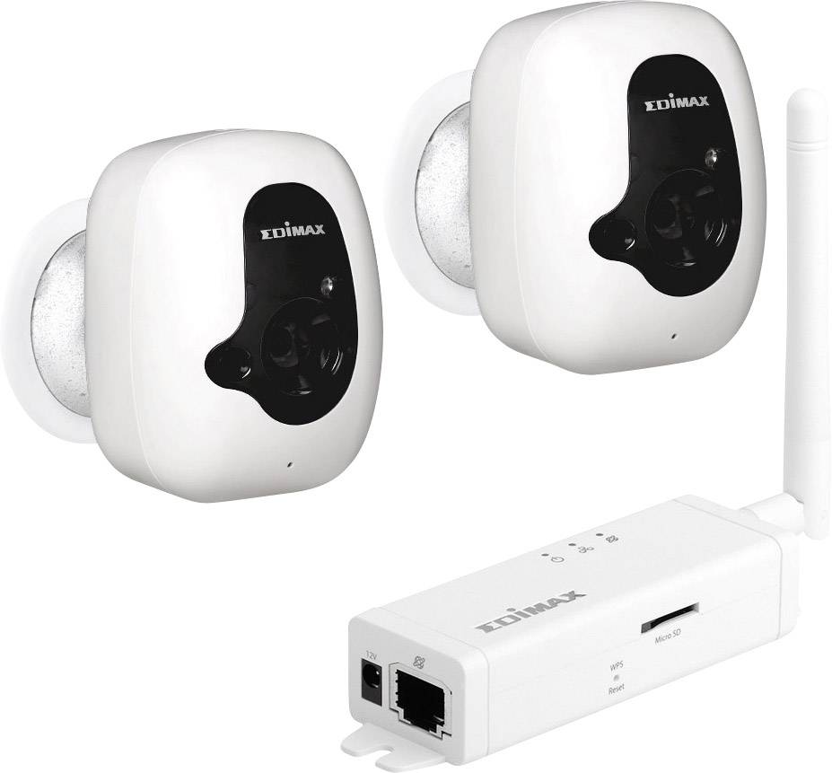 EDIMAX IC-3210WK WLAN IP-Überwachungskamera-Set mit 2 Kameras 640 x 480 Pixel