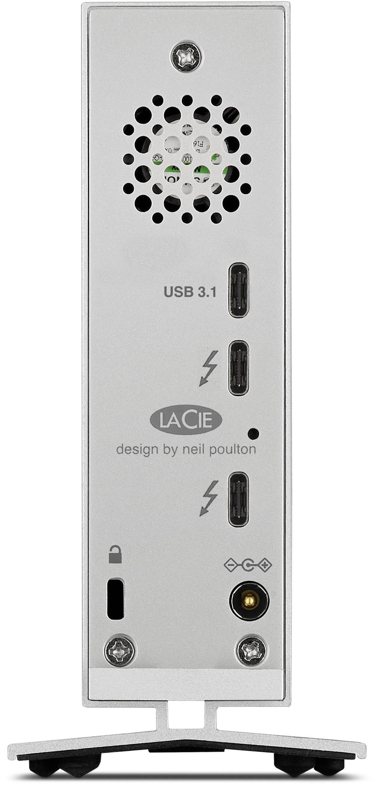 LaCie STFY10000400 d2 Thunderbolt 3 Externe Festplatte 8.9cm (3.5 Zoll) 10TB Silber USB-C™