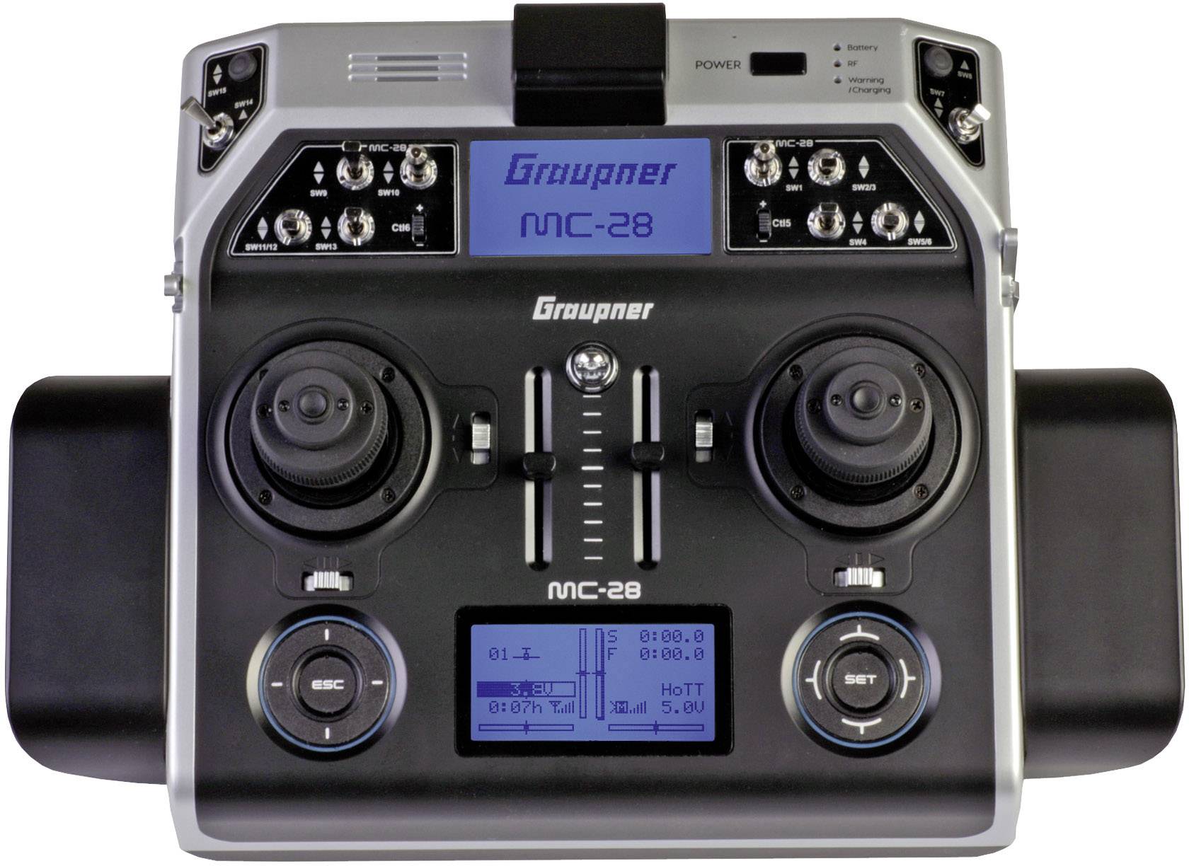 Graupner mc-28 HoTT 4D Pult-Fernsteuerung 2,4GHz Anzahl Kanäle: 16 inkl. Empfänger