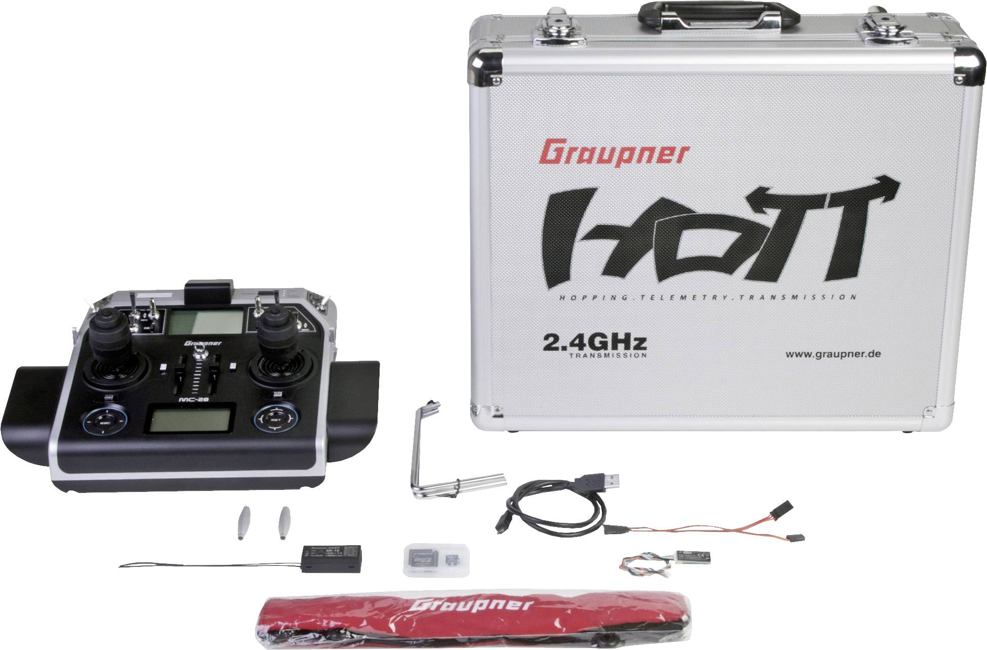 Graupner mc-28 HoTT 4D Pult-Fernsteuerung 2,4GHz Anzahl Kanäle: 16 inkl. Empfänger
