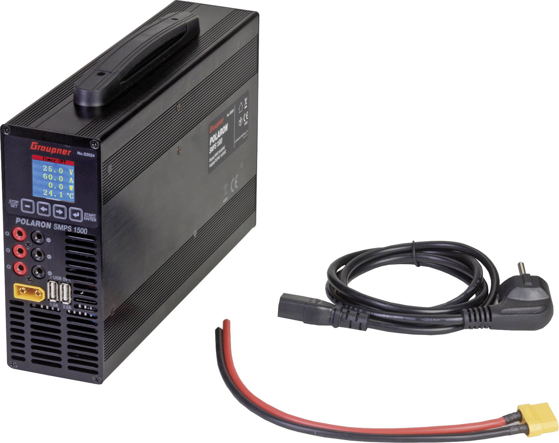 Graupner Polaron SMPS 1500 Modellbau-Multifunktionsladegerät 230V 60A