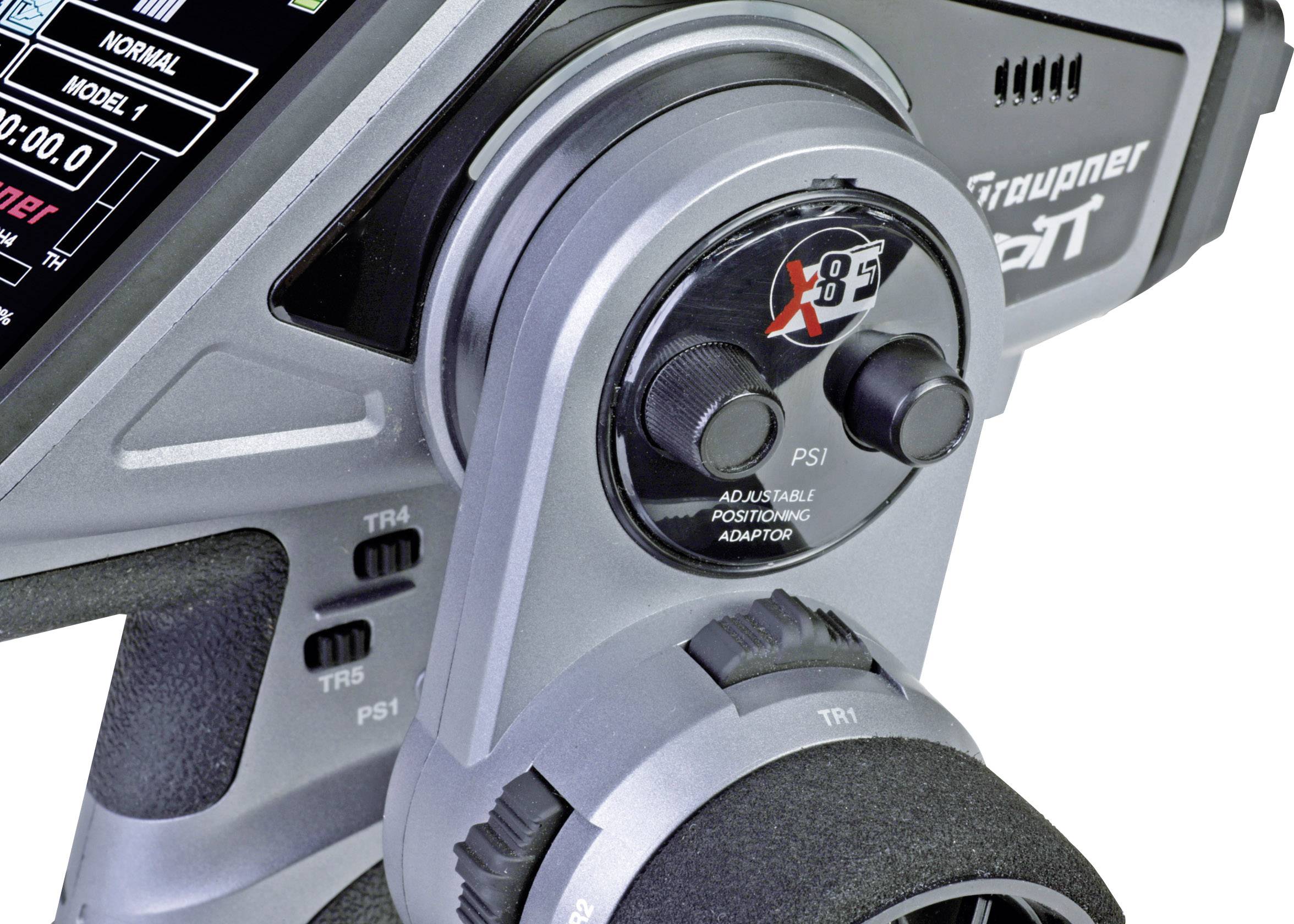 Graupner X-8E HoTT Pistolengriff-Fernsteuerung 2,4GHz Anzahl Kanäle: 4 inkl. Empfänger