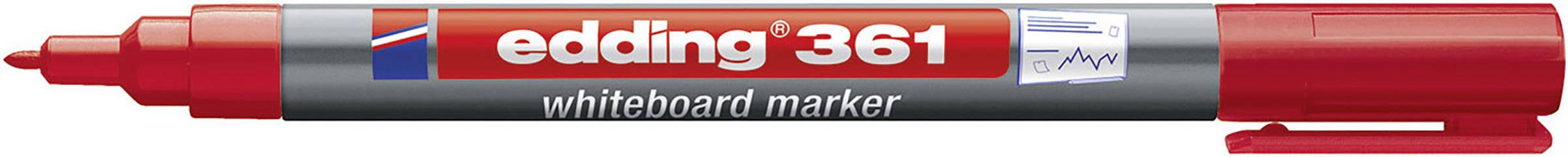 Roter Whiteboard-Marker mit der Aufschrift 'edding 361'.
