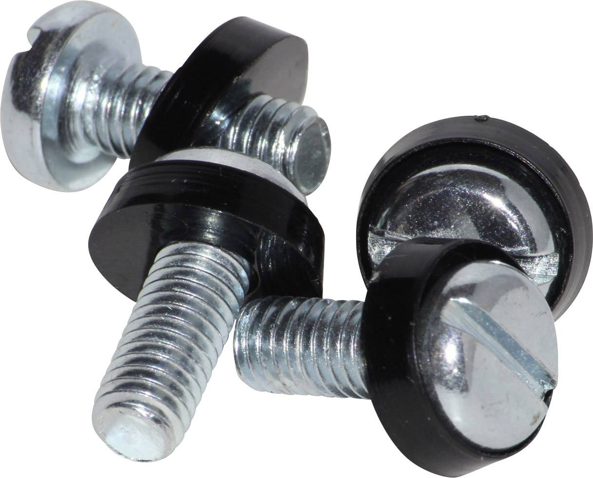 Hammond Electronics 1421SWM50 Ersatzschraube mit Beilagscheibe Stahl Silber, Schwarz 50St.