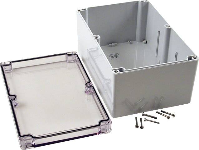 Hammond Electronics 1554VB2GYCL Universal-Gehäuse 240 x 160 x 120 Polycarbonat Grau, Klar 1 St.