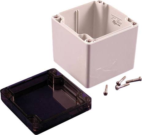 Hammond Electronics 1554EE2GYSL Universal-Gehäuse 90 x 90 x 90 Polycarbonat Grau 1 St.