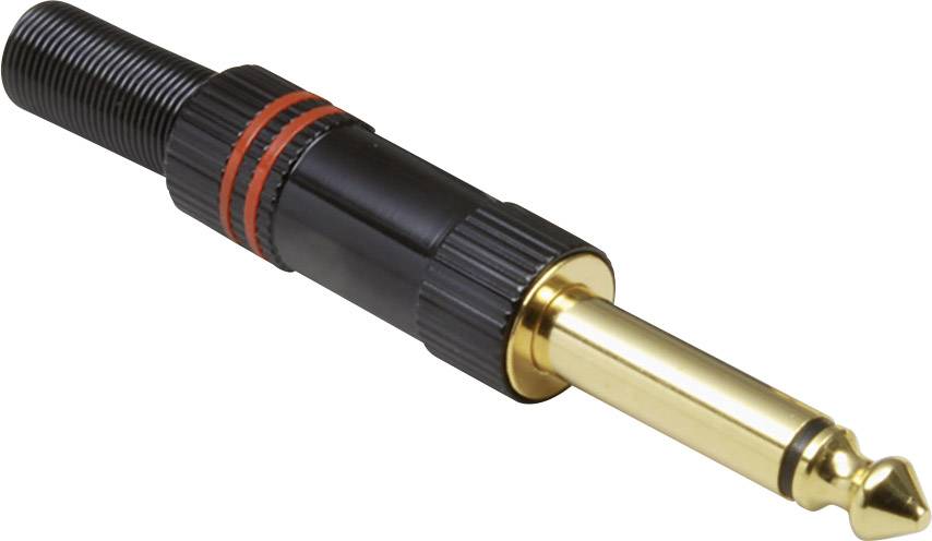 BKL Electronic 0102010 Klinken-Steckverbinder 6.35mm Stecker, gerade Polzahl: 2 Mono Schwarz, Rot