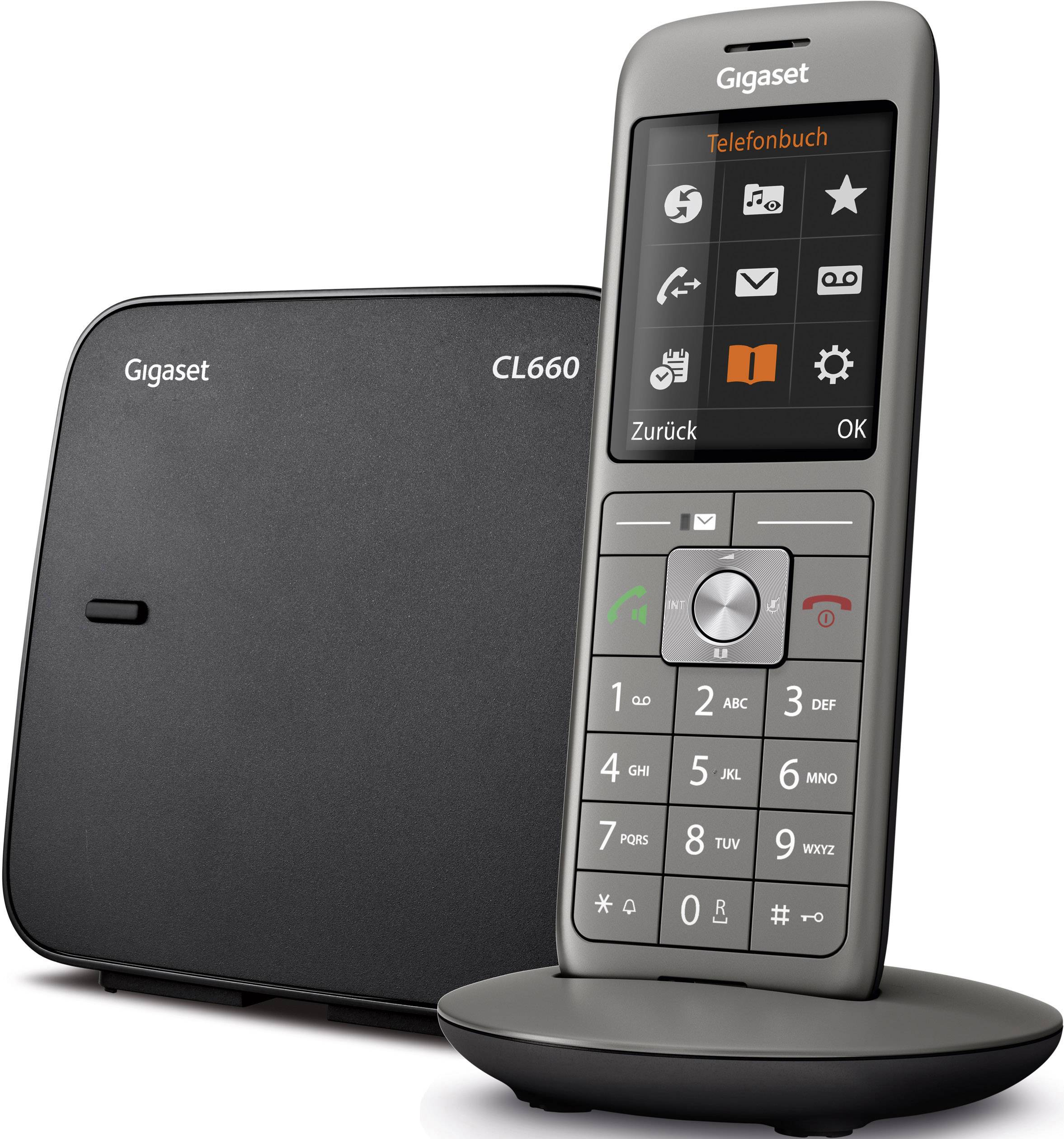 Gigaset CL660 DECT/GAP Schnurloses Telefon analog Anthrazit, Schwarz
