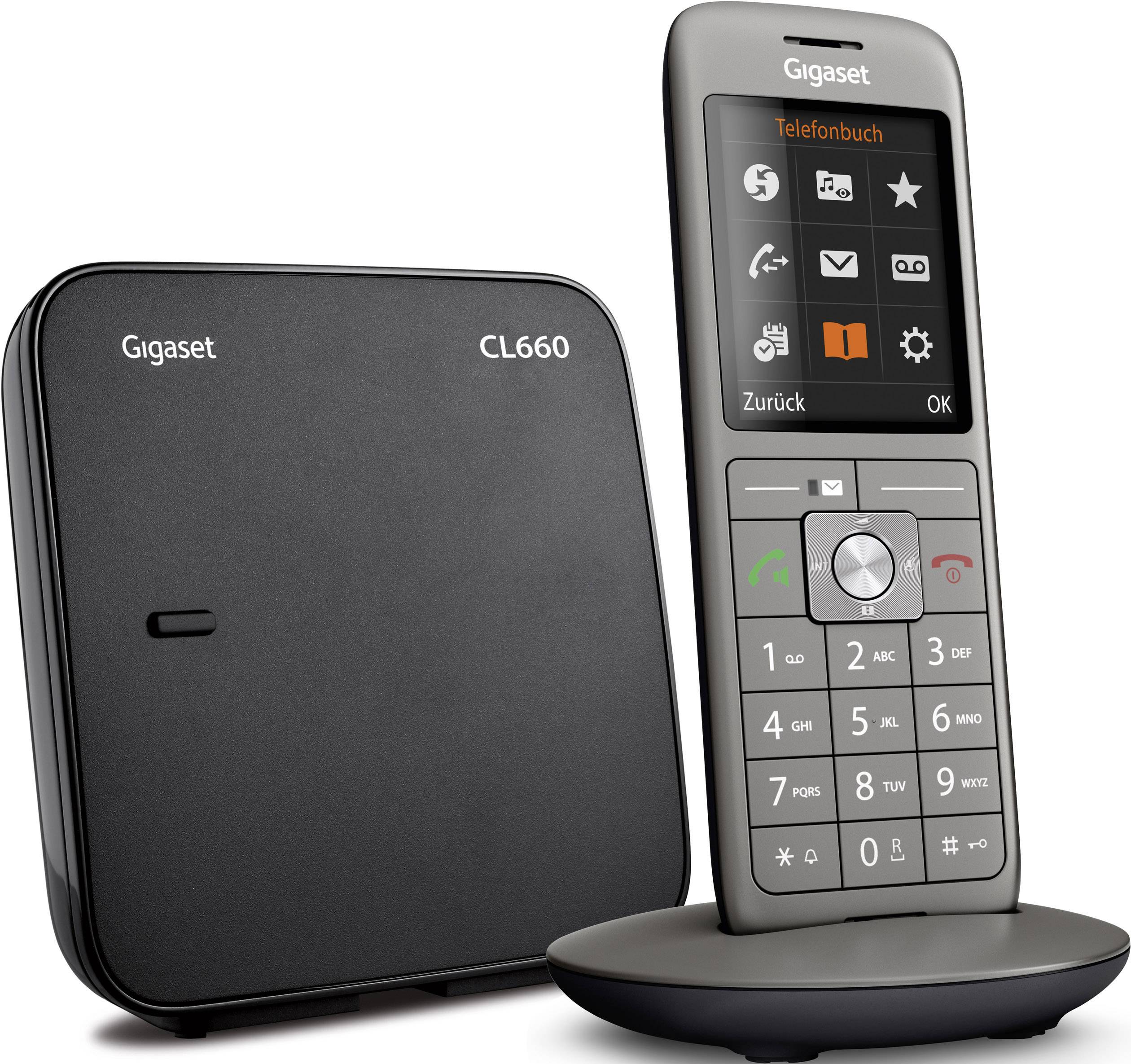 Gigaset CL660 DECT/GAP Schnurloses Telefon analog Anthrazit, Schwarz