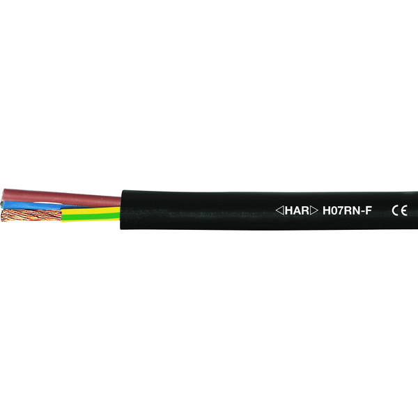 Helukabel 37044 Câble à gaine caoutchouc H07RN-F 4 x 1 mm² noir Marchandise vendue au mètre