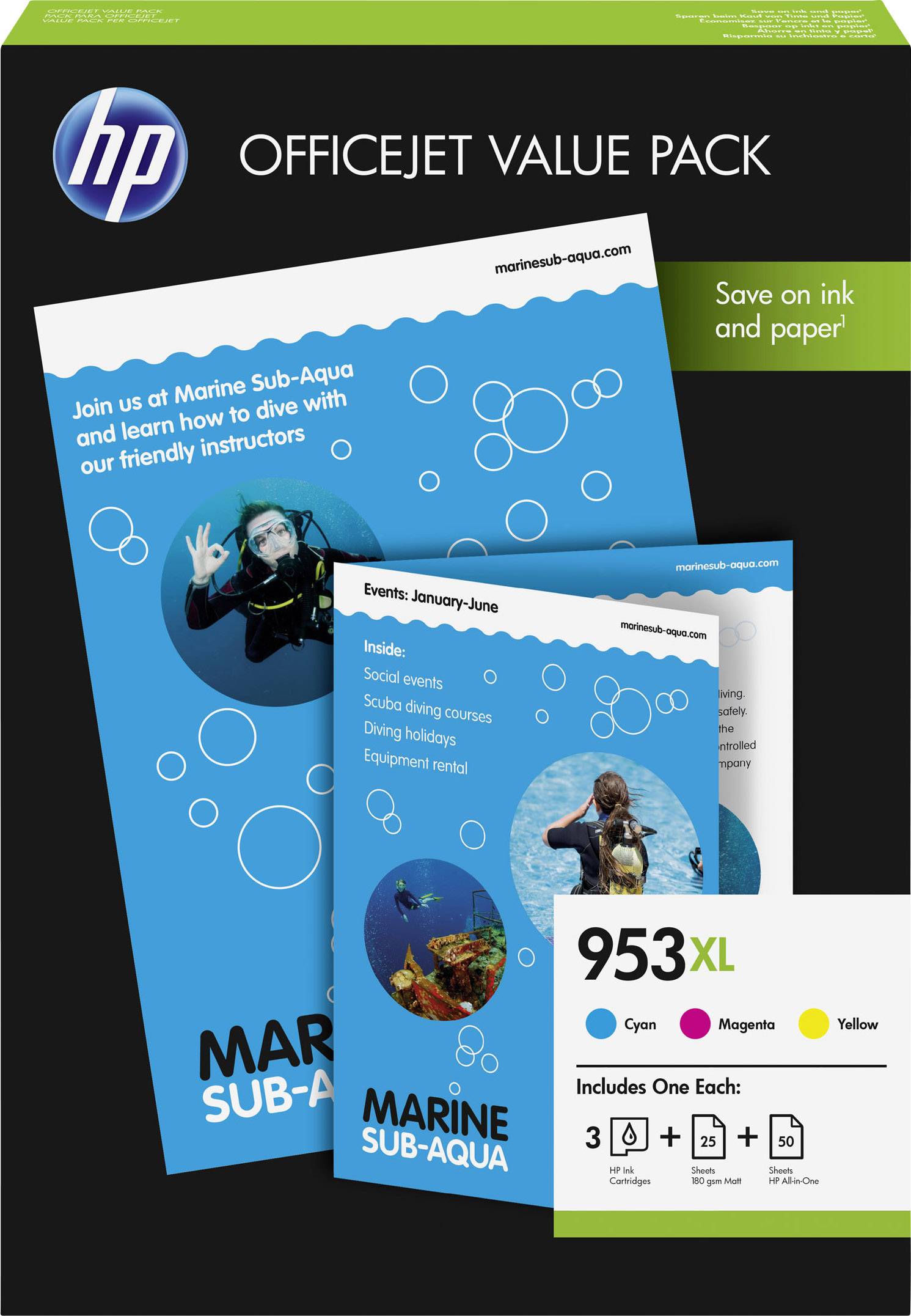 HP 953 XL Tintenpatrone Kombi-Pack Original Cyan, Magenta, Gelb 1CC21AE Druckerpatronen Kombi-Pack