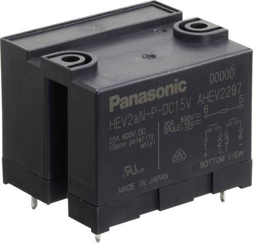 Panasonic HEV2AN-P-DC12V Printrelais 12 V/DC 20A 2 Schließer 1St.