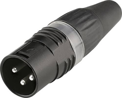 Hicon HI-X3CM-BLK XLR-Steckverbinder Kupplung, gerade Polzahl: 3 Schwarz 1St.