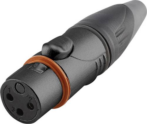 Hicon HI-X3CF-HD-B XLR-Steckverbinder Kupplung, gerade Polzahl: 3 Schwarz 1St.