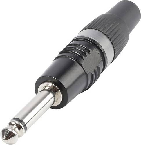 Hicon HI-J63MP-B Klinken-Steckverbinder 6.35mm Stecker, gerade Polzahl: 2 Mono Schwarz 1St.
