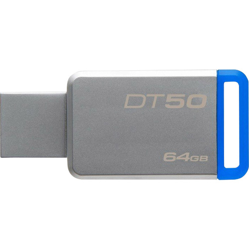 Kingston Data Traveler 50, USB 3.0, 64GB, Metal Blau