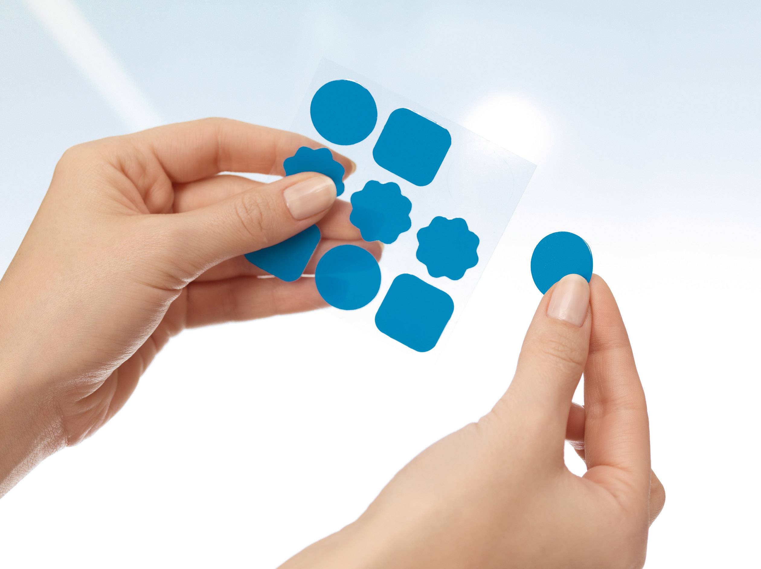 TESA TACK Doppelseitige Klebepads Blau Inhalt: 9St.