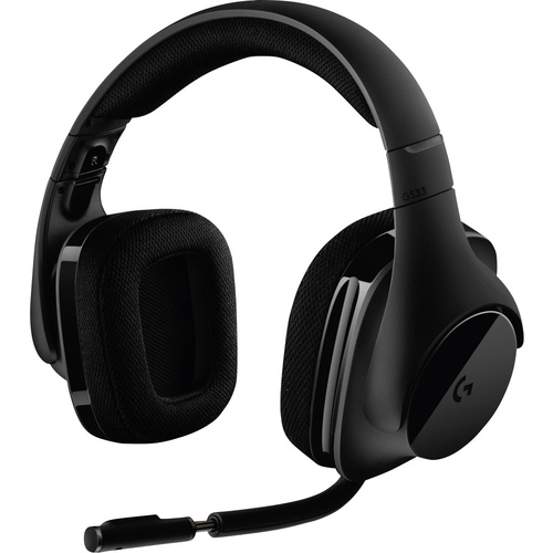 Logitech Gaming G533 Gaming Over Ear Headset 7.1 Surround Schwarz Mikrofon-Rauschunterdrückung, Noise Cancellin