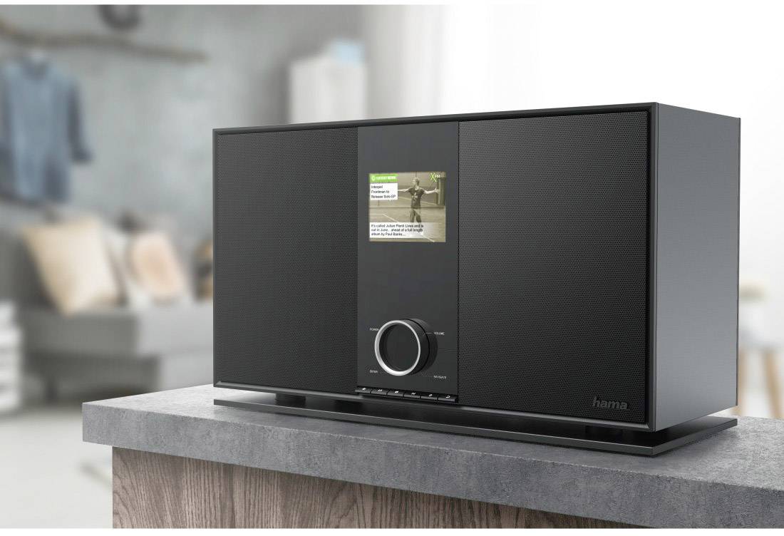 Hama DIR3600MBT Internet Tischradio DAB+, UKW AUX, Bluetooth®, Internetradio, LAN, USB, WLAN Multiroom-fähig, Akku-Ladefunktion