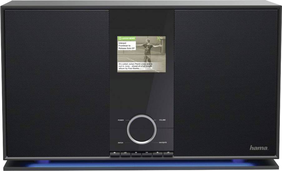 Hama DIR3600MBT Internet Tischradio DAB+, UKW AUX, Bluetooth®, Internetradio, LAN, USB, WLAN Multiroom-fähig, Akku-Ladefunktion