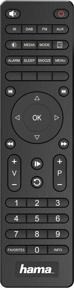 Hama DIR3600MBT Internet Tischradio DAB+, UKW AUX, Bluetooth®, Internetradio, LAN, USB, WLAN Multiroom-fähig, Akku-Ladefunktion