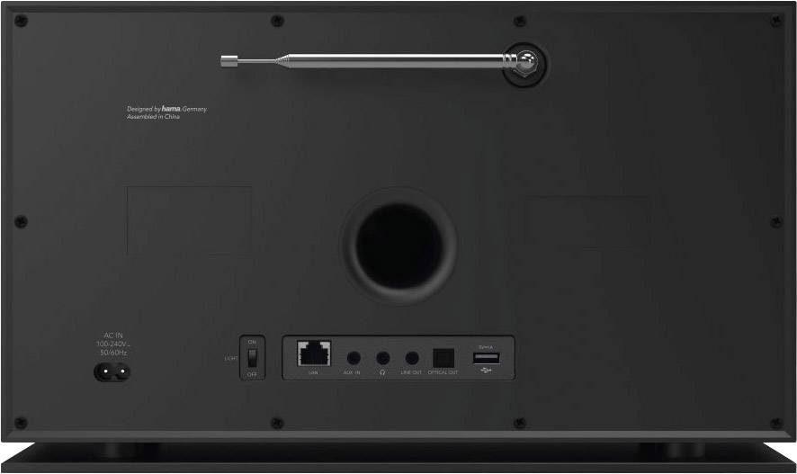 Hama DIR3600MBT Internet Tischradio DAB+, UKW AUX, Bluetooth®, Internetradio, LAN, USB, WLAN Multiroom-fähig, Akku-Ladefunktion