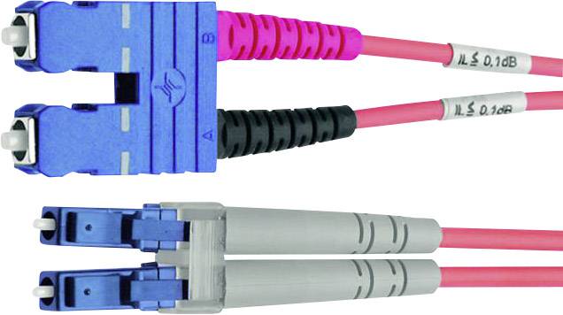 Telegärtner 100012191 Glasfaser LWL Anschlusskabel 2.00 m Violett [1x SC-Stecker - 1x LC-Stecker] 50/125 µ Multimode OM4