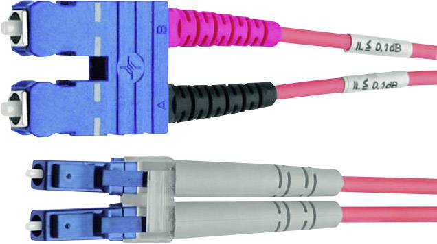 Telegärtner 100012385 Glasfaser LWL Anschlusskabel 5.00 m Violett [1x SC-Stecker - 1x LC-Stecker] 50/125 µ Multimode OM4