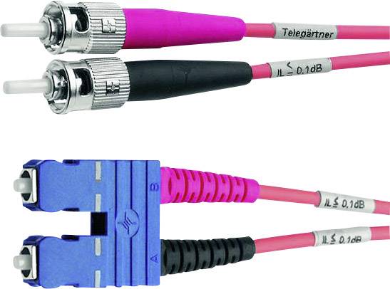 Telegärtner L00811A0022 Glasfaser LWL Anschlusskabel 2.00 m Gelb [1x ST-Stecker - 1x SC-Stecker] 9/125 µ Singlemode OS2