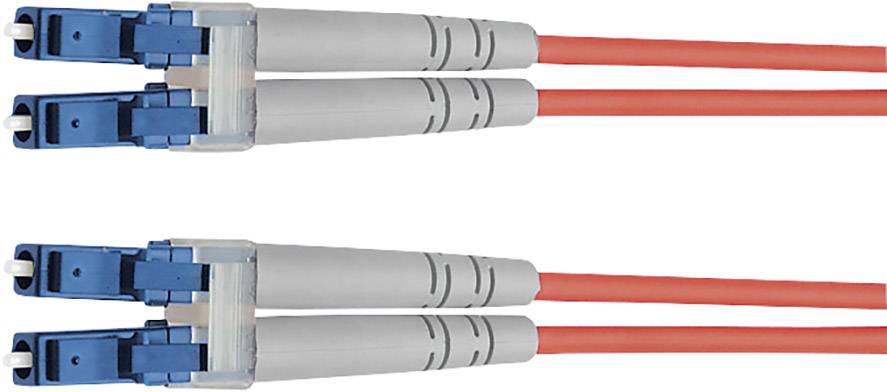 TELEGÄRTNER LWL Rangierkabel 2x G50/125 OM4, 1x LC Duplex - 1x LC Duplex, violett, 2 m