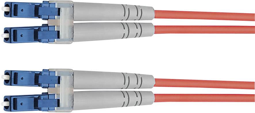 TELEGÄRTNER LWL Rangierkabel 2x G50/125 OM4, 1x LC Duplex - 1x LC Duplex, violett, 10 m