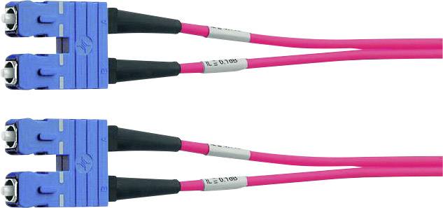 TELEGÄRTNER LWL Rangierkabel 2x E9/125 OS2, 1x SC Duplex - 1x SC Duplex, gelb, 1 m