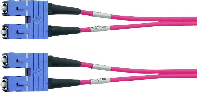 TELEGÄRTNER LWL Rangierkabel 2x E9/125 OS2, 1x SC Duplex - 1x SC Duplex, gelb, 2 m