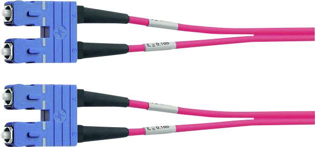 TELEGÄRTNER LWL Rangierkabel 2x E9/125 OS2, 1x SC Duplex - 1x SC Duplex, gelb, 5 m