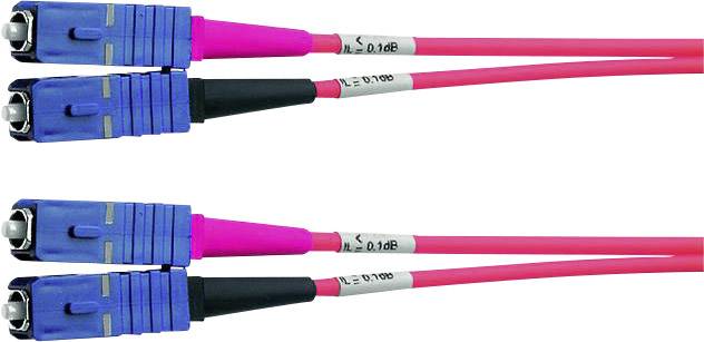 Telegärtner 100011849 Glasfaser LWL Anschlusskabel 3.00m Türkis [1x SC-Stecker - 1x SC-Stecker] 50/125 µ Multimode OM3