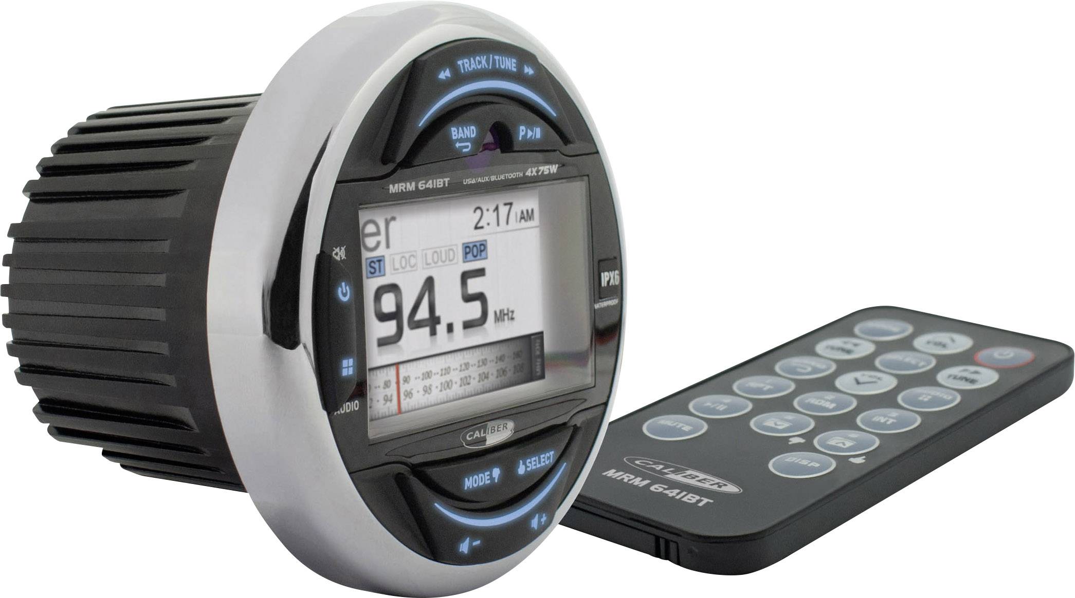 Caliber Audio Technology MRM641BT Marine Headunit Spritzwassergeschützt