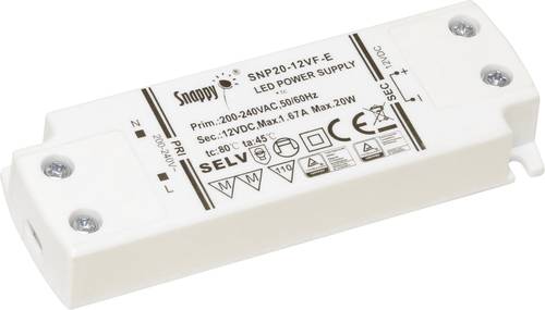 SNP20-12VF-E LED-Trafo Konstantspannung 20W 0 - 1.67A 12 V/DC nicht dimmbar, Möbe