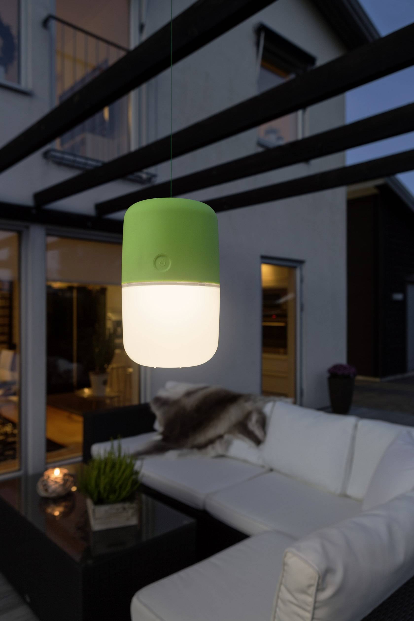 Konstsmide 7805-602 Assisi Solar-Tischlampe 1W Warmweiß Grün