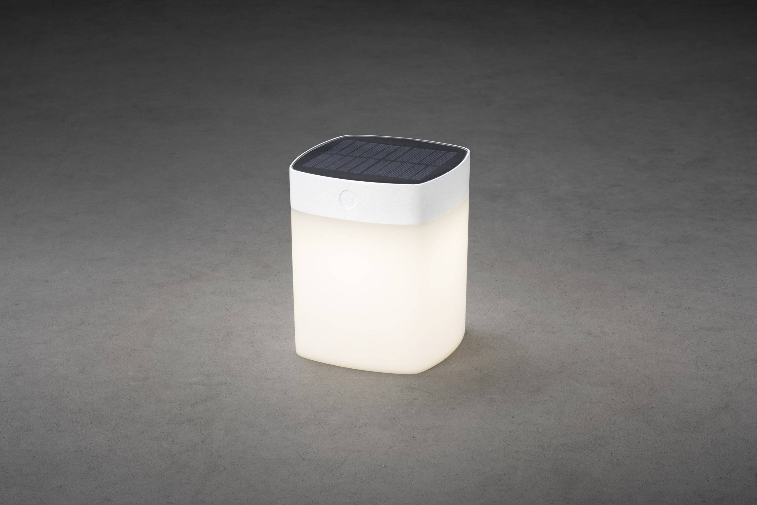 Konstsmide 7806-202 Assisi Solar-Tischlampe 1W Warmweiß Weiß