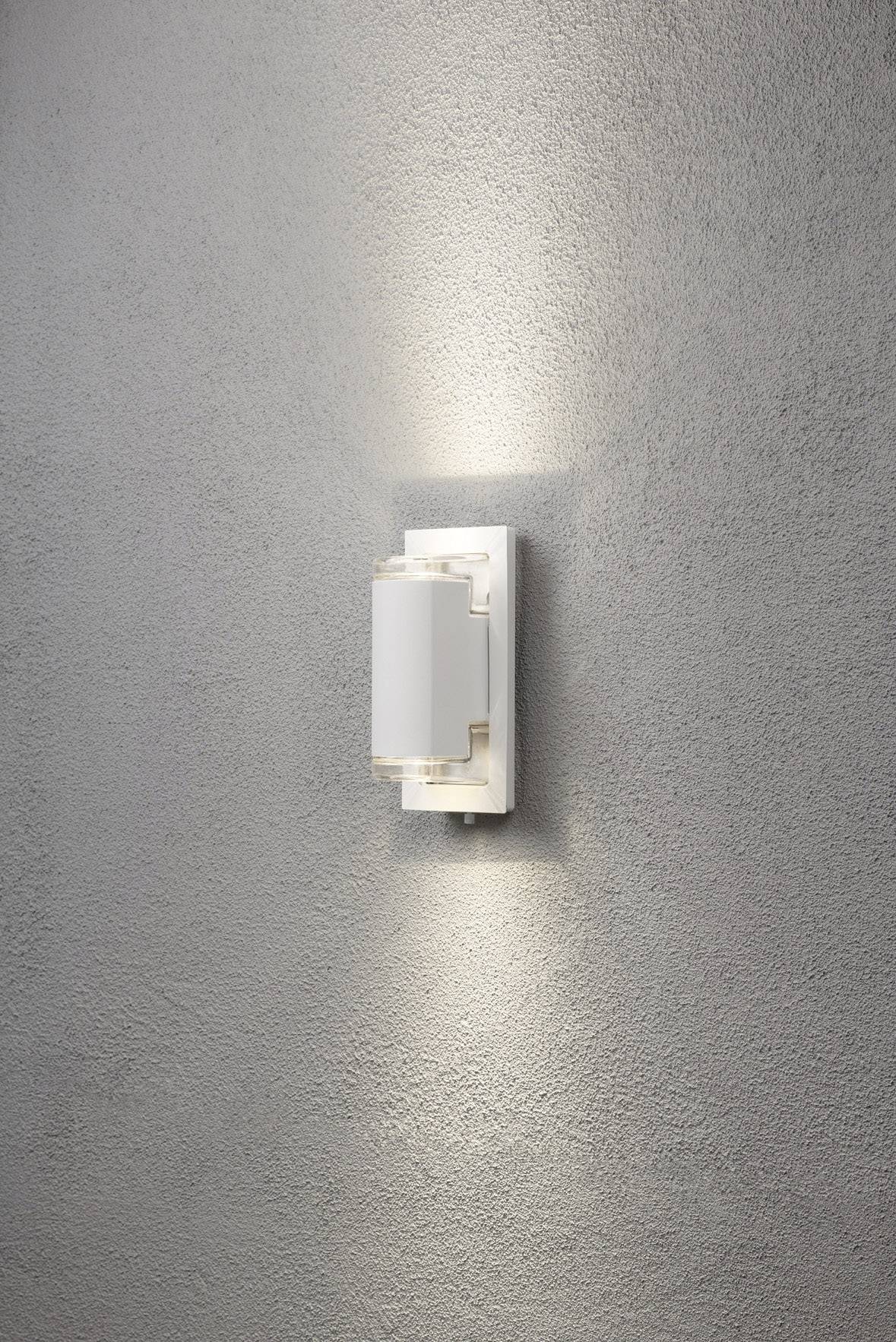 Konstsmide Potenza 7987-250 Außenwandleuchte LED, Energiesparlampe GU10 12W Weiß