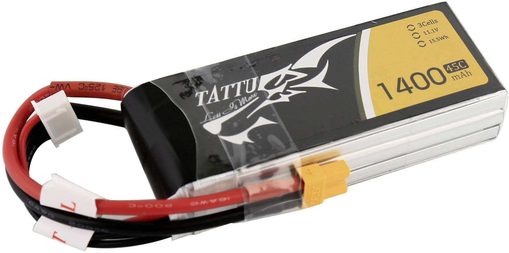 Tattu Modellbau-Akkupack (LiPo) 11.1 V 1400 mAh Zellen-Zahl: 3 45 C Softcase XT30