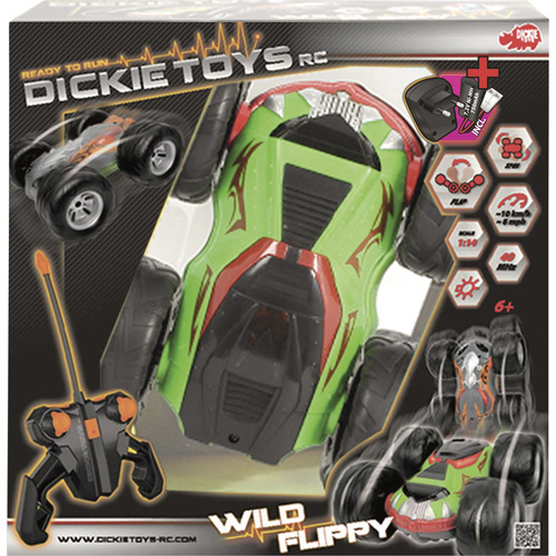 Dickie Toys 201119031 Flippy 1:14 RC Einsteiger Modellauto Elektro Monstertruck Allradantrieb (4WD) inkl. Akku, Ladegerät und